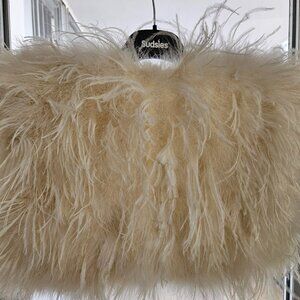 100% Ostrich feather Bolero cape